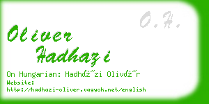 oliver hadhazi business card